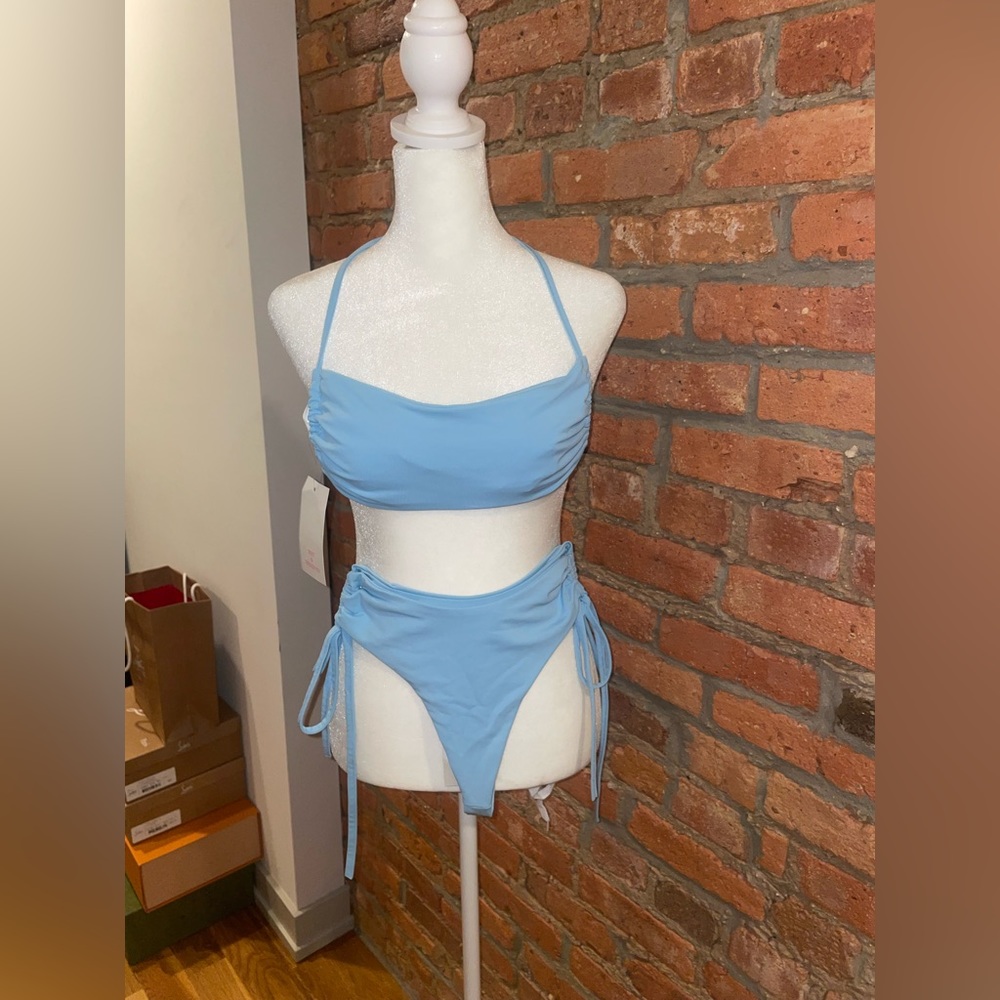 Pretty in blue bikini